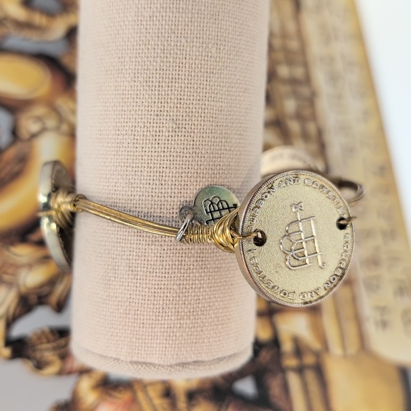 Bourbon and Bowties Gold and Silver Coin Bracelet - Picture 1 of 6